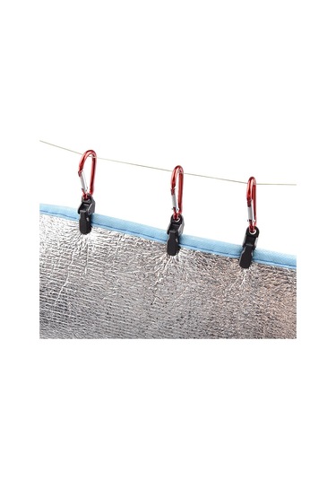 Skycity Kamp Çadırı Rüzgar Sabitleyici Klamplar - Plastik Alligator Kapağı + Kalebik Kanca Seti 10 Adet Çok Renkli