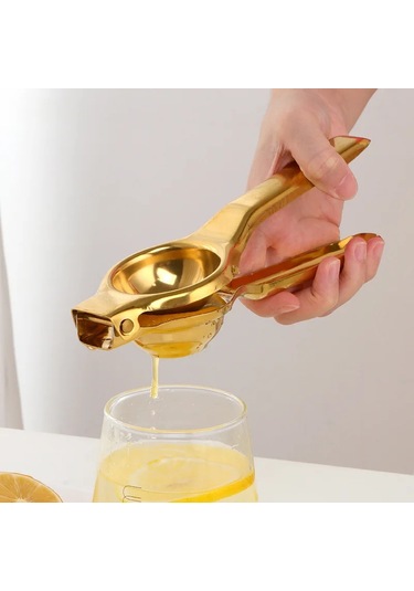 Liangmei 1 Adet Paslanmaz Çelik Manuel Meyve Sıkacağı Ev Limon Gold