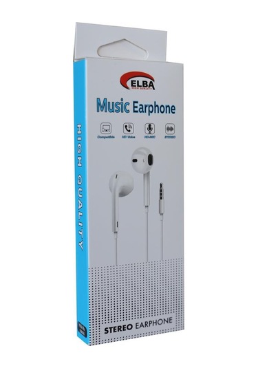 Elba Elb19-i5 Beyaz Kablolu Kulakiçi Mikrofonlu Kulaklık Aux