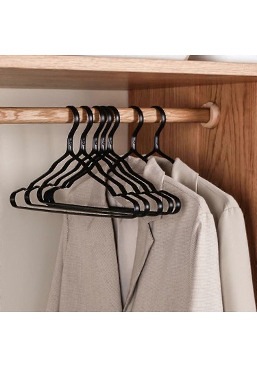 Ganzhoushop 10 Adet Alüminyum Alaşımlı Metal Elbise Askısı Deforme Olmayan Ağır Hizmet Tipi Ceket Kurutma Rafı Yivli Ceket Gömlek Pantolon Zekai Çok Renkli