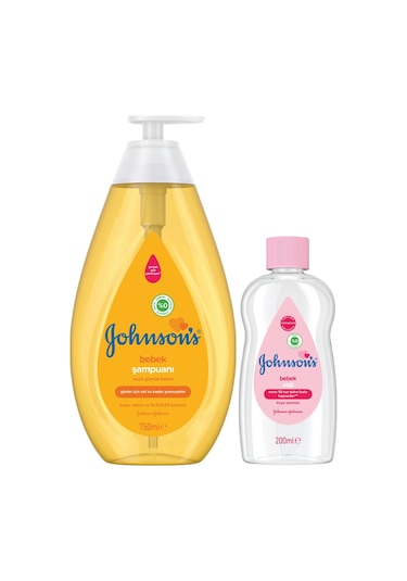 Johnson's Baby Bebek Şampuanı 750 ML + Bebek Yağı 200 ML