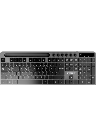 Everest Km-730 Gri/siyah Kablosuz Q Multimedia Klavye + Mouse Set Optik