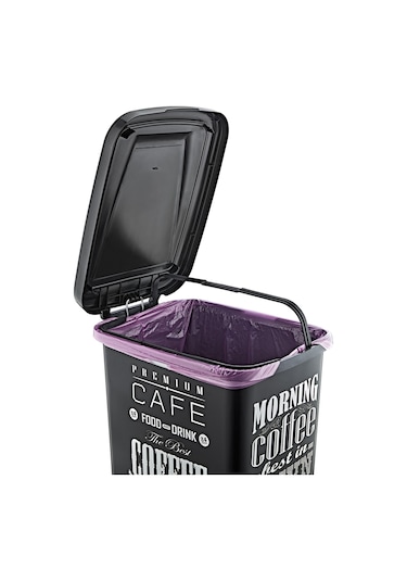 Plastik 25 Lt Slim Pedallı Çöp Kovası Beyaz İç Kovalı Beyaz