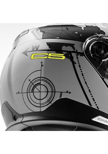 Schuberth C5 Globe Grey Çene Açılır Motosiklet Kaskı Siyah