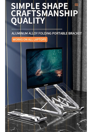 BN16 Metal Kasa Alüminyum Dizüstü Laptop Bilgisayar Standı Katlan