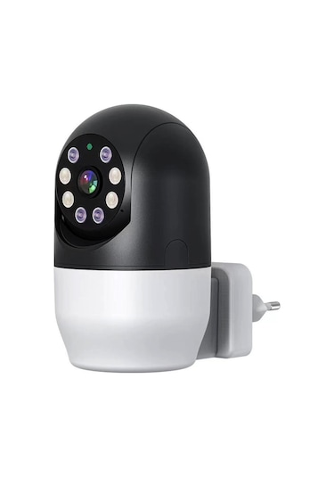 Aubyhe Ev İçin Kablosuz Ampul Kamera - 1080p, 360 Panoramik Görünüm, İki Yönlü Ses, Hareket Algılama, Ir Gece Görüşü, Wifi, Avrupa Standartı