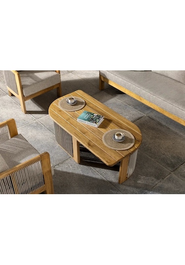 Ares Wood Bahçe Balkon Oturma Grubu Ahşap