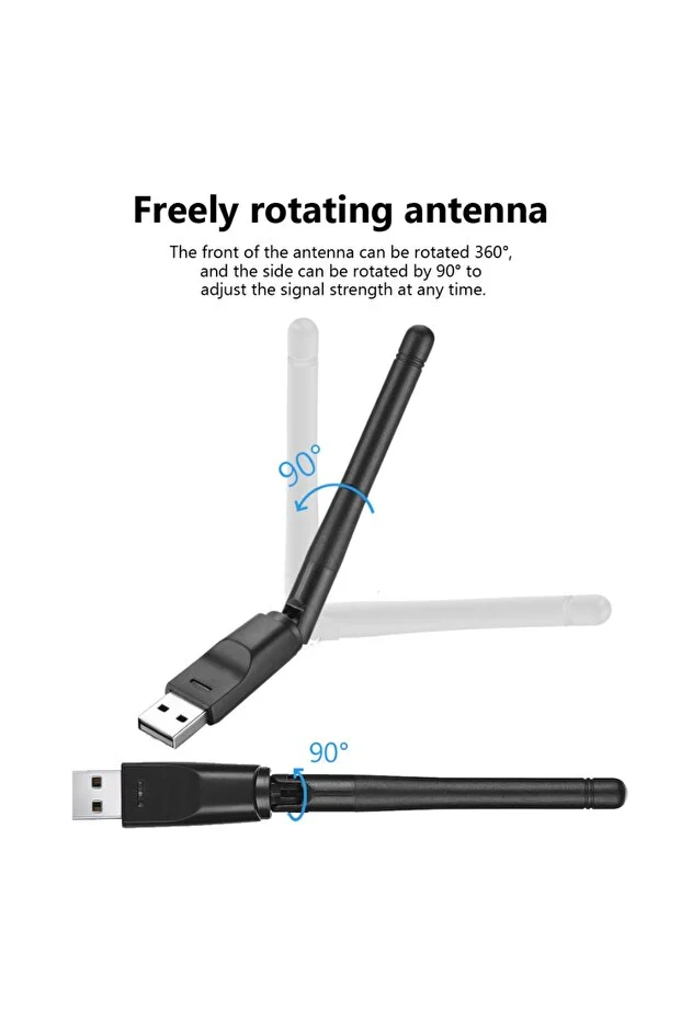 150 Mbps Mt7601 Kablosuz Ağ Kartı Mini Usb Wifi Adaptörü Lan Wi-fi Alıcısı Dongle Anten 802.11 Chip