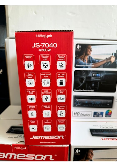 Jameson 7 İnç İndash Oto Teyp 4x60 Watt Usb/sd/fm Bluetooth Kamer