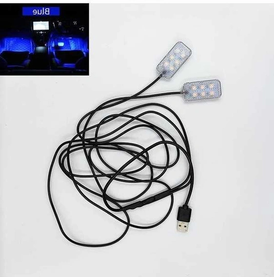 Trendooze Turcoshop11 Usb Led Araç İç Aydınlatma 1 Çek 2 Mavi Işık Şeridi Otomobil Dekorasyon