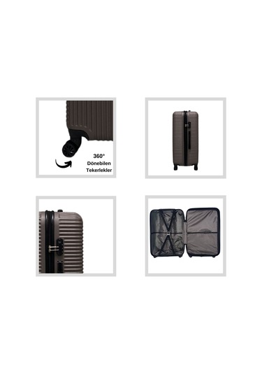 Anhelo Bowtie Abs Büyük Boy Valiz Vizon