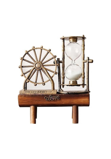 Kişiye Özel Dekoratif Dönme Dolap Kum Saati