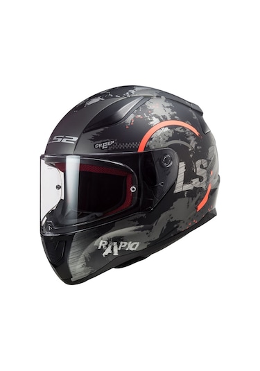 Ls2 Rapıd Cırcle Mat Tıtanıum Turuncu Kask