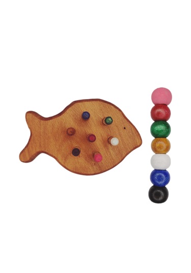 Boncuk Dizme Oyunu Ahşap Balık