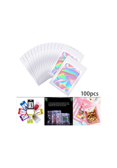 Suntek 100 Adet Açılıp Kapanabilir Koku Folyo Kese Çantalar