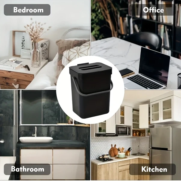 Cordial Green Ldq Duvar Tipi Çöp Kutusu: Büyük Kapasiteli, Kokuya Dayanıklı, Elleri Serbest Kullanım, Modern Siyah, Mutfak İçin Uygun, Kolay Temizlenir. Yeşil