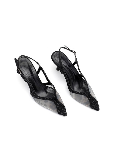 Elit Fls129-1315t Kadın Klasik Topuklu Ayakkabı Siyah Siyah