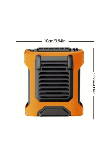 Xuweiwei Taşınabilir Bel Fanı 8000 Mah Büyük Kapasite Yeşil 4 Hız Seçeneği Boyun Ve Bel Kayışlı Şarjlı Masa Fanı Ev Ofis İçin