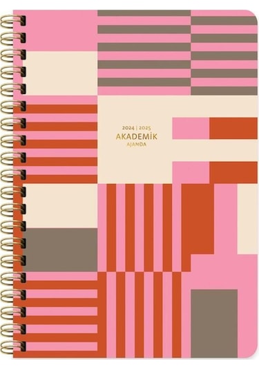Keskin Color 17 24 Spiralli Akademik Ajanda - Enerji Pembe - Mavi