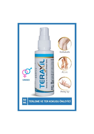 Teraxil Sprey Terlemeyi ve Ter Kokusu Önleyici Sprey 50 ML