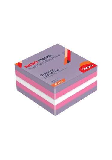 Noki 75x75 Neon Havai Envai Gizemli Ebruli Yapışkanlı Küp Blok 450 Sayfa