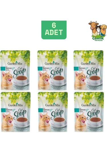 Gardenmix Somonlu Kedi Çorbası 40gr - 6 Adet