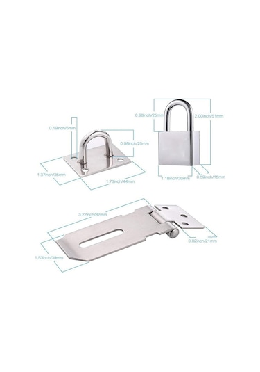 3 İnç Kapı Tokası Hırsızlığa Karşı Korumalı Kapı Kilidi Kolay Kurulum