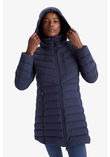 Defacto Defactofit Su İtici Regular Fit Kapüşonlu Şişme Parka Mont C6035ax25wnnv251 Lacivert-nv251