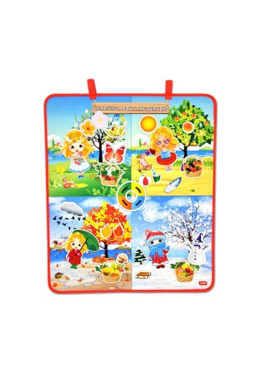 Tox İngilizce Mevsimleri Öğreniyorum Keçe Cırtlı Duvar Panosu . E