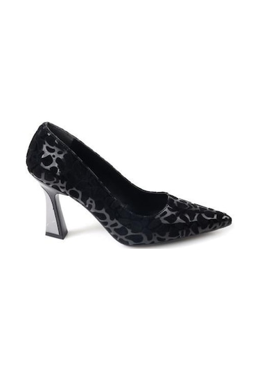 Papuçcity Dnz 03014 8,5 Cm Topuklu Kadın Desenli Stiletto Ayakkabı 001