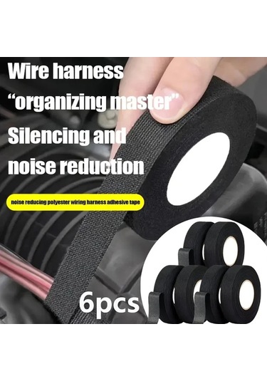 Fochsia 6pcs 6 Ruloluk Ağır Hizmet Elektrik Bandı Yüksek Isıya Dayanıklı Su Geçirmez Sessiz
