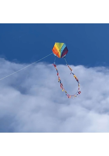 Naylon Altıgen Uçurtma - Rengarenk
