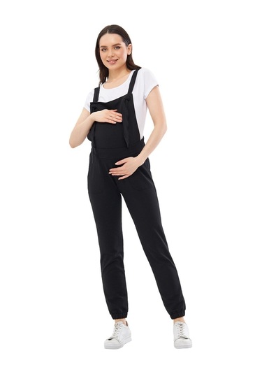 Luvmabelly Myra6400 Hamile Jogger Salopet-siyah