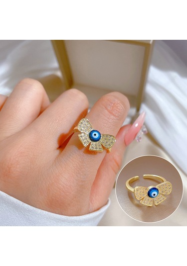 Ayarlanabilir Açıklığa Sahip Zarif Zirkon Yüzük No.62 Çok Renkli