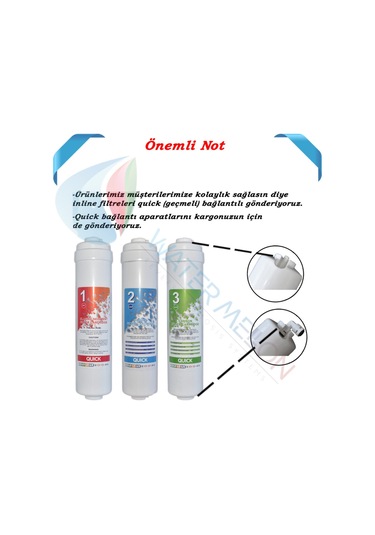 Kapalı Kasa 12 Inç Su Arıtma Cihazı Filtresi Inline 6 Aylık Yeni Sistem Filtre Seti