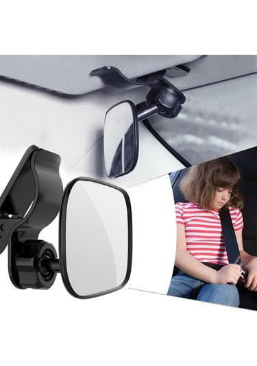 Seametal Araba Bebek Arka Koltuk Dikiz Aynası Bebek Ve Yürümeye Başlayan Çocuk İçin Güvenlik Görünüm Vantuz Cam Güneşlik Plaka Klipsi Clamp