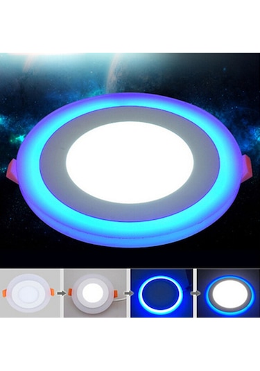 Çift Renkli Led Panel Mavi-Beyaz 6+3W Iki Renkli Spot Lamba