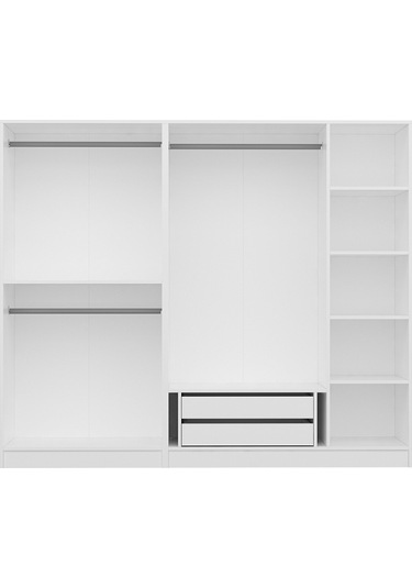 Kale Plus 5 Mebran Kapaklı 2ç Dolap Beyaz Mebran 210cm Beyaz
