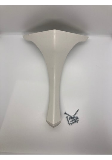 Karakoçaksesuar Karakoç Lükens 28X16X16 Cm Beyaz Plastik Puf-Sehpa Ayağı (4 Adet)