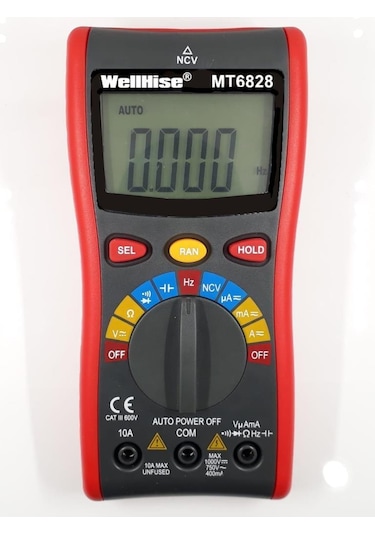 Wellhise MT 6828 Dijital Multimetre Ölçü Aleti