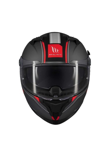 Mt Braker Sv Charm B5 Mat Siyah Kırmızı Kapalı Kask Renkli
