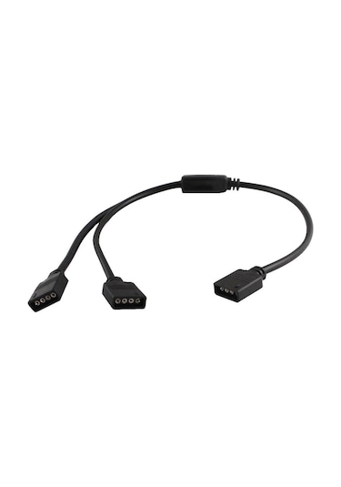 Alfais 4374 RGB Şerit 4 Pin LED Çoklayıcı Splitter Tek Kumanda 2 Çıkış