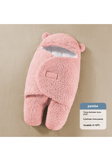 Bebek Kalın Yorgan Çift Amaçlı 0 - 3 Ay - Pembe