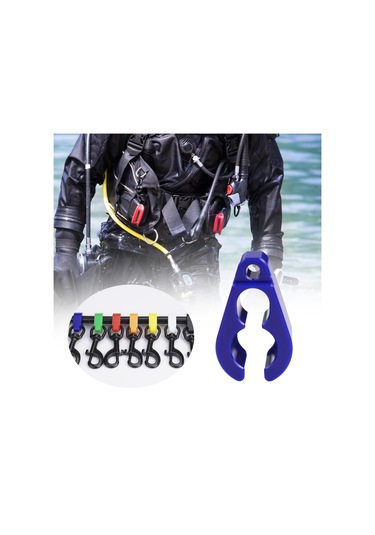 Homyl Uzun Hortum Klipsi Tutucu Hafif Şnorkelli Dalış Mavi
