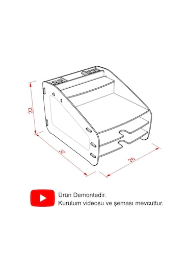 A4 Evrak Rafı Masaüstü Organizer
