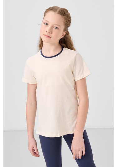 Ekru-indigo Pamuklu O Yaka Standart Fit Basic İspanyol Paça Kız Çocuk Tayt Takım - 75192 Ekru/indigo Ekru - İndigo Ekru-indigo Pamuklu O Yaka Standart Fit Basic İspanyol Paça Kız Çocuk Tayt Takım - 75192 Ekru/indigo Ekru - İndigo