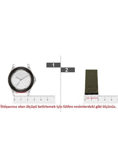 Bizon Siyah Gerçek Deri Saat Kordonu 24mm Spor Delikli Saat Kayış