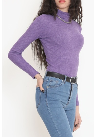 Buyers Butik - Balıkçı Yaka Body Mor - 8338.1567. 001