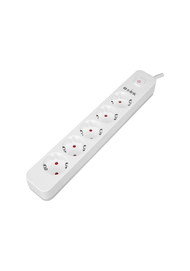 S-lınk Spg501s, 5 Soket, Akım Korumalı Priz, 1.5mt Kablo, 750 Joule Beyaz %100 Bakır