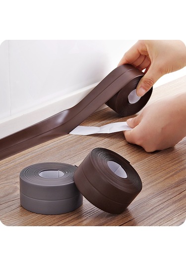 Wezone Ev Fıkırnakları İçin Preventif Muhafaza Bandı - Nem Ve Çürüme Engeli, Su Geçirmez, 3.2m X 2.2cm Kahverengi Gümüş